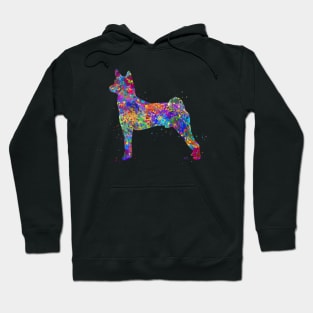 Basenji dog watercolor Hoodie